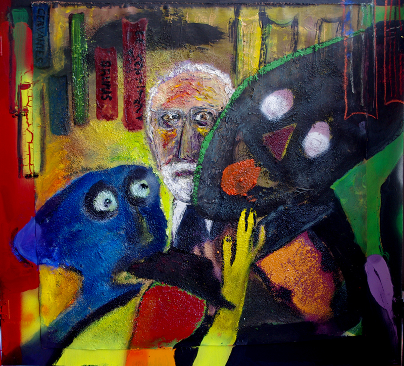 Claude Corman : Triptyque de Unamuno-2 – 2015 - Huile sur toile 80 x 86 cm