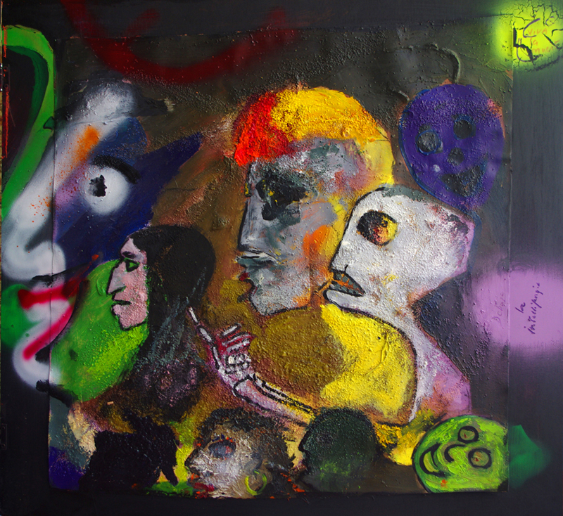 Claude Corman : Triptyque de Unamuno-3 – 2015 - Huile sur toile 80 x 86 cm
